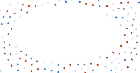 stars confetti on american independence day