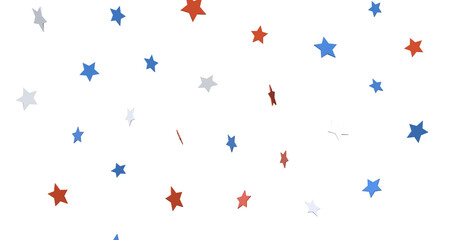 stars confetti on american independence day