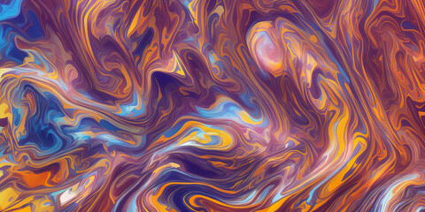 Colorful metallic liquid modern abstraction, generative ai