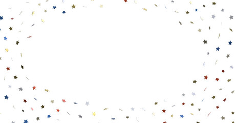 stars confetti on american independence day party