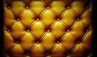  a close up of a leather upholstered wall with a square shape in the center of the image and a black background with a light reflection on the wall.  generative ai