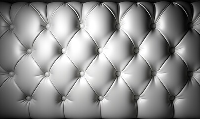  a close up of a white leather upholstered wall with a diamond pattern on the back of it, with a black background and white backdrop.  generative ai