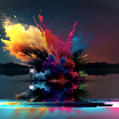 Fototapeta na wymiar Explosión color