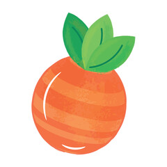 Isolated colored round carrot icon Vector