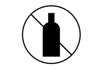 No drinking sign vector icon on a white background.