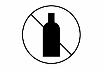 No drinking sign icon on a white background.