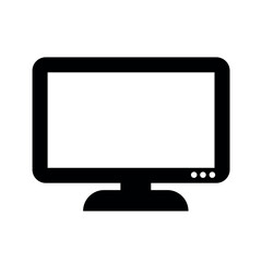 Computer monitor - Minimalist icon on white background