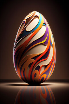 3D abstract Easter egg that looks like a faberge egg - Generative Ai
