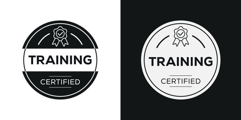 Creative (Training) Certified badge, vector illustration.