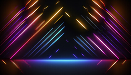 Abstract background with neon light.Generative AI