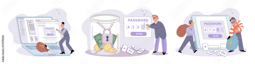 Poster hacker activity. hacking computer. phishing account, steal data, cyber attack. stealing password. cy