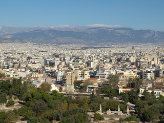Fototapeta na wymiar Athen und die Akropolis in Griechenland