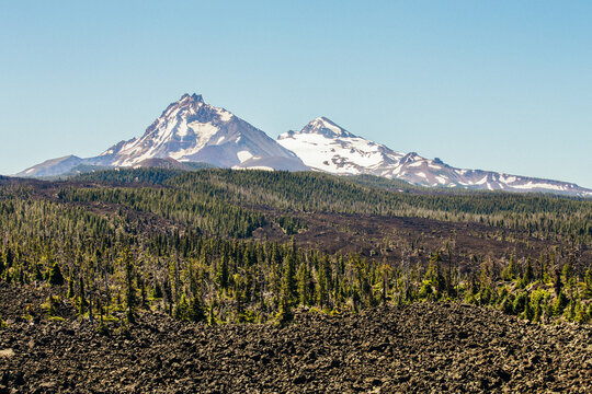 Three Sisters Volcano In Bend, Oregon