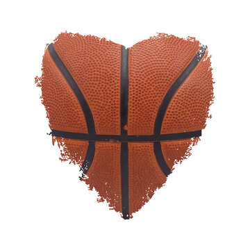 Jagged Edge Basketball Heart