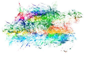 Kunst auf weißem Hintergrund