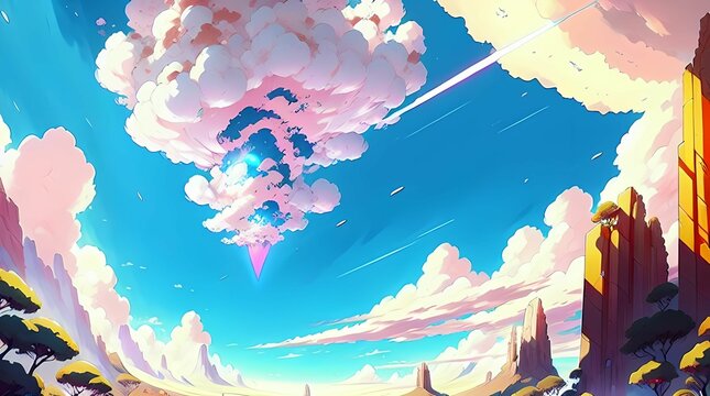 Comete wallpaper 4K, Generative AI, Digital Art