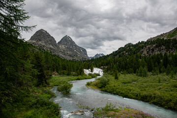 river in the mountains