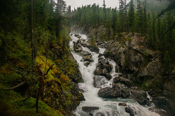 waterfall in the mountians