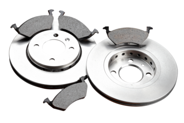 Brake disc with pads