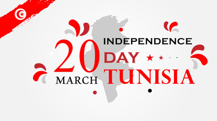 Tunisia independence day celebration background. Vector design.