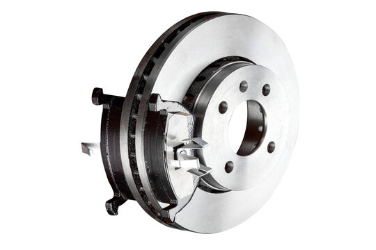 Brake disc with pads