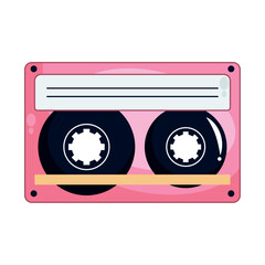 pink cassette retro style