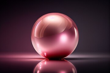 pink pearl, pearls, pink sphere, AI Generated