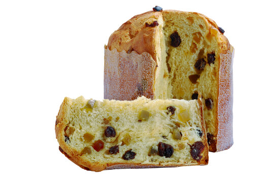 Panettone with fruits (Italian Christmas cake)