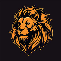 Fototapeta na wymiar Lion face mascot vector illustration
