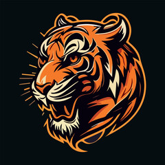 Tiger face mascot vector illustration