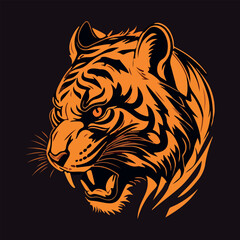 Tiger face mascot vector illustration