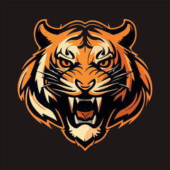Tiger face mascot vector illustration