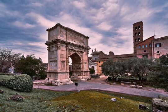Arch Of Titus (Arco di Tito) at the Roman Forum, Rome	