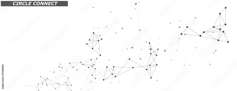 Aufkleber Template for web design. Digital technology. Communication concept. Biology, science background. Information technology