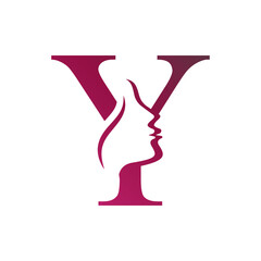 Letter Y beauty salon logo design