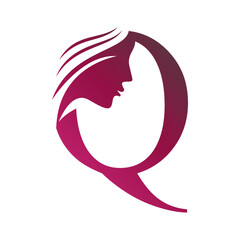 Letter Q beauty salon logo design