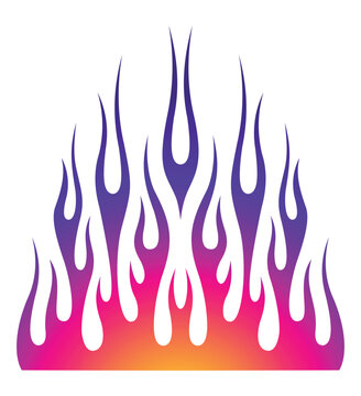 Fire flames racing car decal vector art graphic. Tribal bonnet flame sports car vinyl decal. Hood decoration for cars, auto, truck, boat, suv and motorcycle tank.
