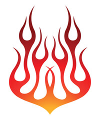 Fire flames racing car decal vector art graphic. Tribal bonnet flame sports car vinyl decal. Hood decoration for cars, auto, truck, boat, suv and motorcycle tank.