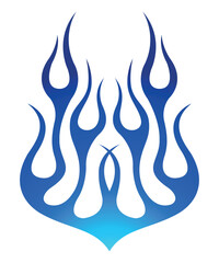 Speed flame electric sports car decal vinyl sticker. Racing car tribal fire flames vector art graphic. Vehicle decoration for car top, hood, bonnet.