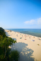 Vacation at the baltic sea coast of Poland in Rewal. High quality photo - obrazy, fototapety, plakaty
