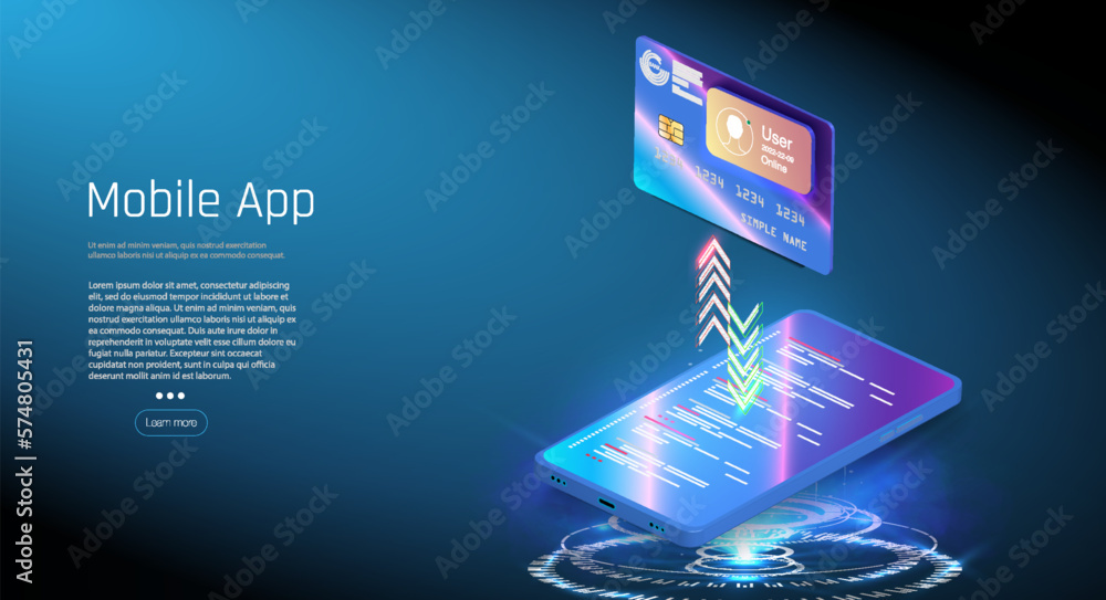 Poster realistic smartphone mockup. device ui/ux mockup for presentation template. internet of things conce