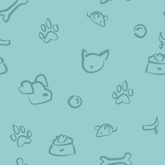 cute pattern with dog and cat stuff