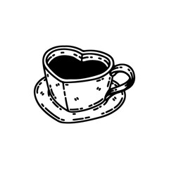 vector illustration of a cup filled with coffee