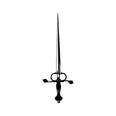 vector illustration of long sword