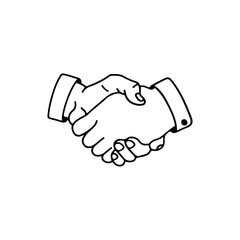 vector illustration of shaking hands