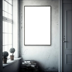 Frightening Frame Mockup Room with Macabre Centerpiece Frame