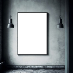 Eerie Frame Mockup Room with Disturbing Centerpiece Frame