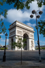 Arch De Triomphe De L'Étoile On Place Charles De Gaulle And Champs Elysees In Paris, France