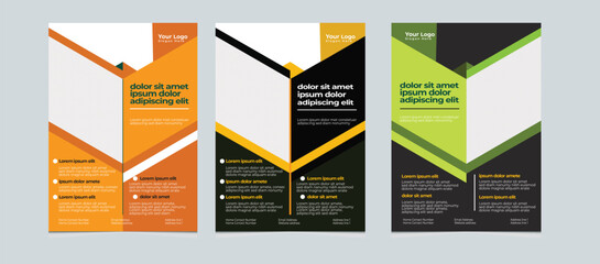 Vector echo flyers, posters, brochures, magazine cover templates. Modern environmental design. - Vector