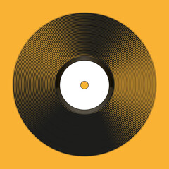 Vinyl player record banner. Music style jpeg illustration. Retro party poster with vinyl music design